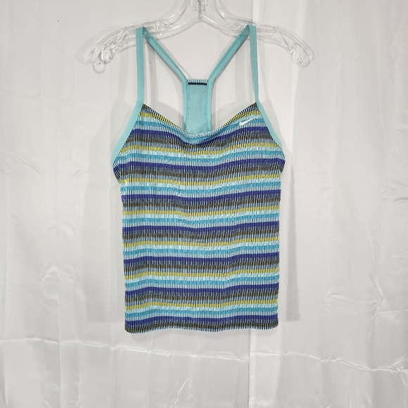Nike Other - Nike Size Large Striped Multicolor Women's Bathsuit Top